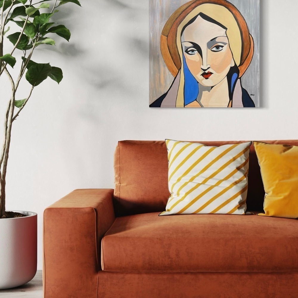 "GENTLE WOMAN" Original Painting by mac, Signed by the Artist - Picture 6 of 7